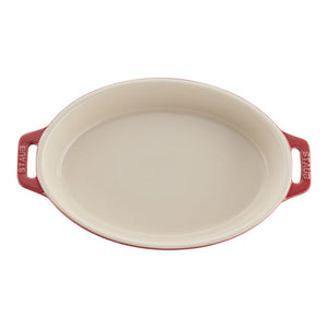 Staub Stoneware 2-pc Oval Baking Dish Set - Cherry