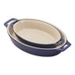 Staub Stoneware 2-pc Oval Baking Dish Set - Dark Blue