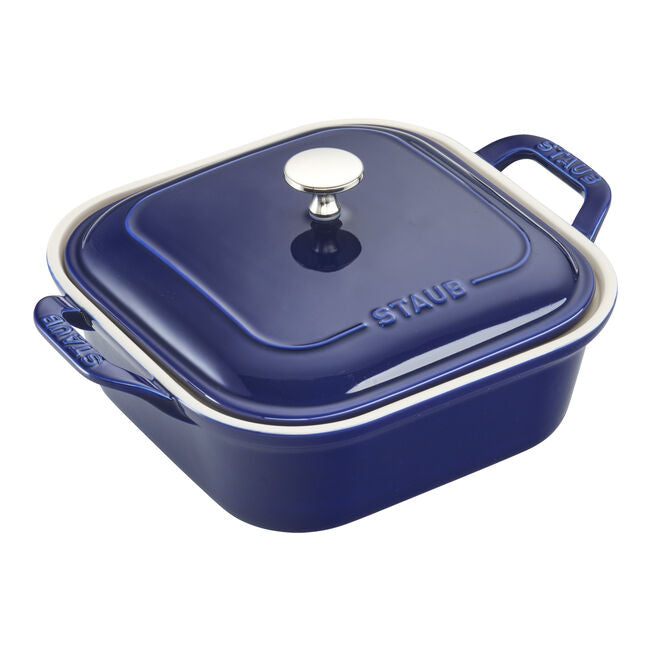 Staub Ceramic 3 Piece Baking Dish Set in Dark Blue