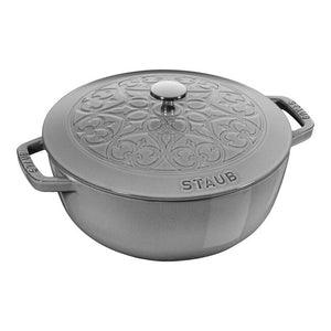 Staub Cast Iron 3.75-qt Essential French Oven Lilly Lid - Graphite Grey