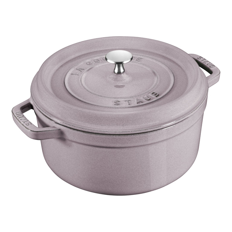 Staub 7 Qt. Cast Iron Dutch Oven in Lilac, Round Cocottes Series
