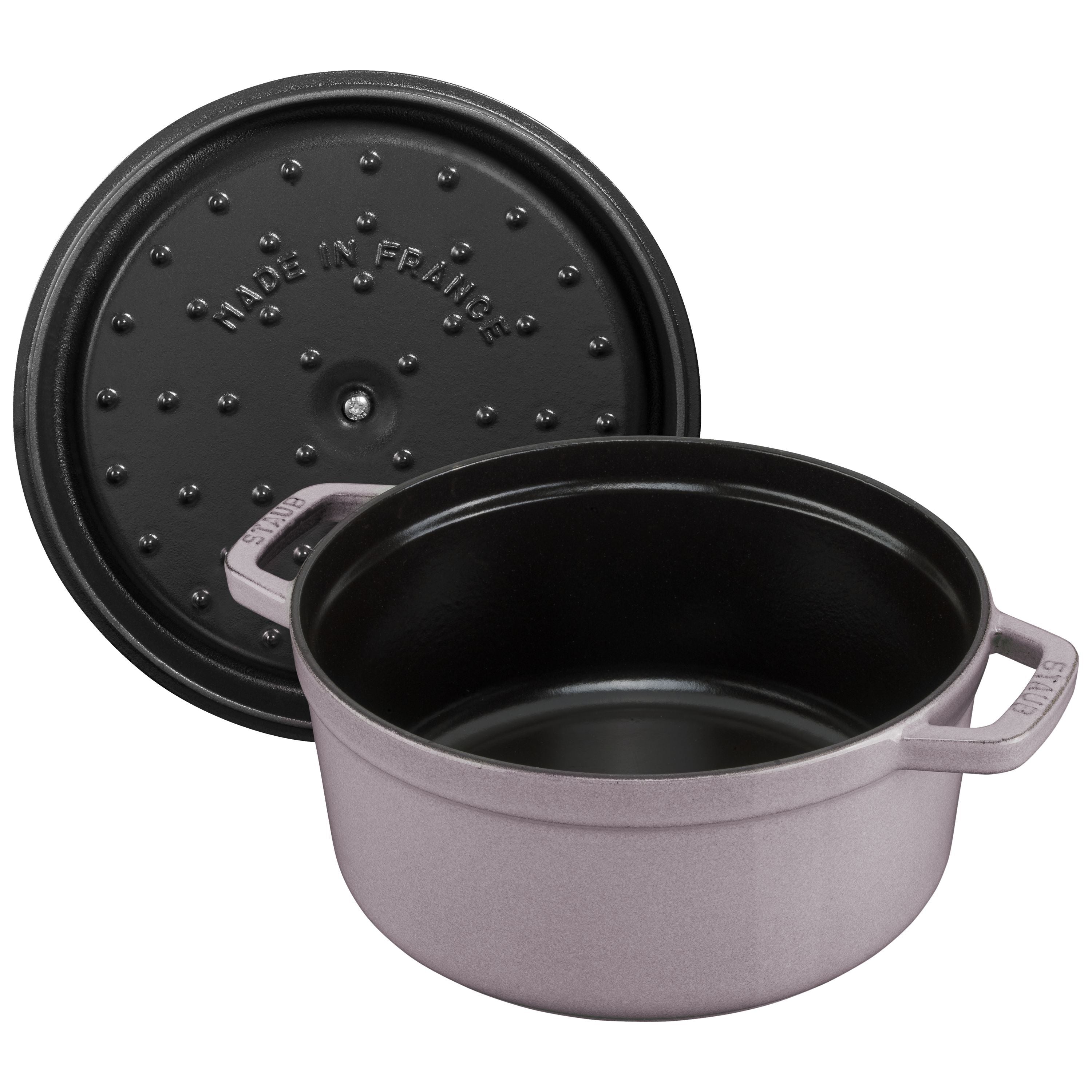 Staub 7 Qt. Cast Iron Dutch Oven in Lilac, Round Cocottes Series