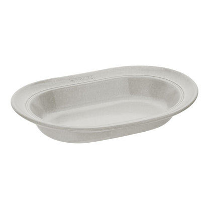 Staub Dinnerware 10-inch Oval Serving Dish - White Truffle
