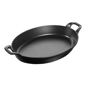 Staub Cast Iron 12.5-inch X 9-inch Oval Baking Dish - Black