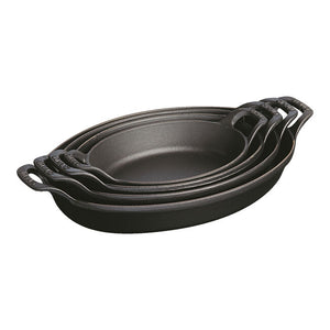 Staub Cast Iron 12.5-inch X 9-inch Oval Baking Dish - Black