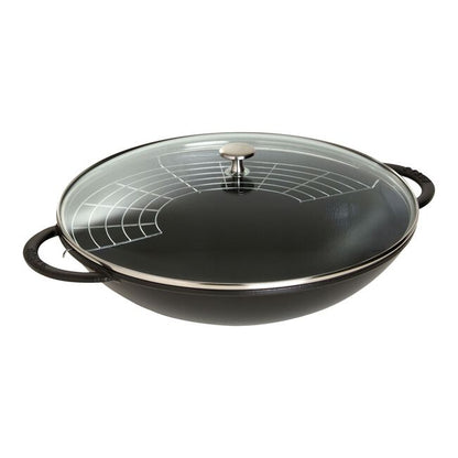 Staub Cast Iron 6-qt Wok - Black