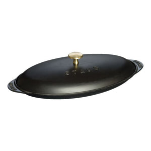 Staub Cast Iron 14.5-inch X 8-inch Covered Fish Pan - Black