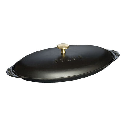 Staub Cast Iron 14.5-inch X 8-inch Covered Fish Pan - Black