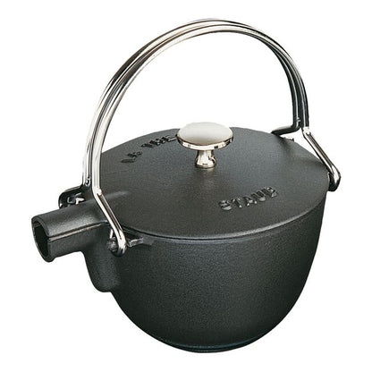 Staub Cast Iron 1-qt Round Tea Kettle - Black