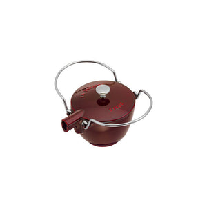 Staub Cast Iron 1-qt Round Tea Kettle - Grenadine