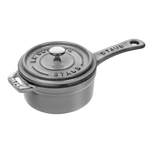 Staub Cast Iron 0.25-qt Mini Saucepan - Graphite Grey