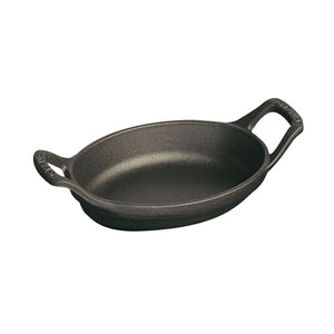 Staub Cast Iron 5.5-inch X 3.8-inch Mini Oval Gratin Baking Dish - Black