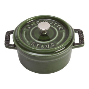 Staub Cast Iron 0.25-qt Mini Round Dutch Oven - Basil