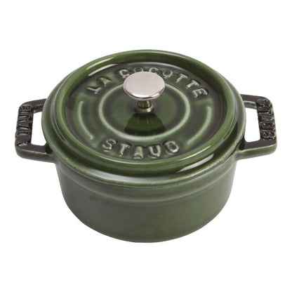 Staub Cast Iron 0.25-qt Mini Round Dutch Oven - Basil