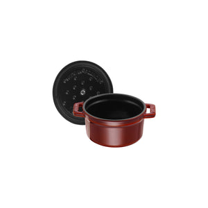 Staub Cast Iron 0.25-qt Mini Round Dutch Oven - Grenadine