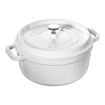 Staub Cast Iron 4-qt Round Dutch Oven - White