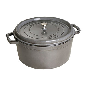 Staub Cast Iron 9-qt Round Dutch Oven - Graphite Grey
