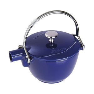 Staub Cast Iron 1-qt Round Tea Kettle - Dark Blue