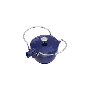 Staub Cast Iron 1-qt Round Tea Kettle - Dark Blue