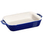 Staub 2pc Rectangular Baking Dish Set in Dark Blue, Ceramic Series