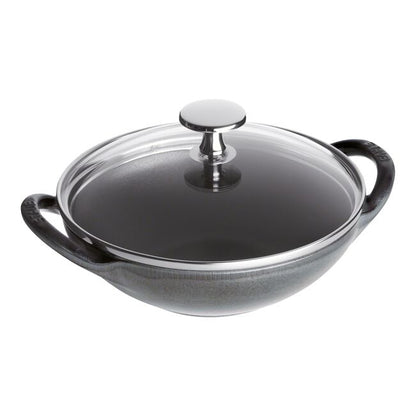 Staub Cast Iron 0.5-qt Baby Wok - Graphite Grey