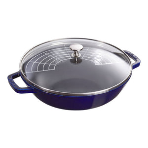 Staub Cast Iron 4.5-qt Perfect Pan/Wok - Dark Blue