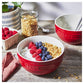Staub Stoneware 2-pc Large Universal Bowl Set (6.5-inch/1.25-qt) - Cherry