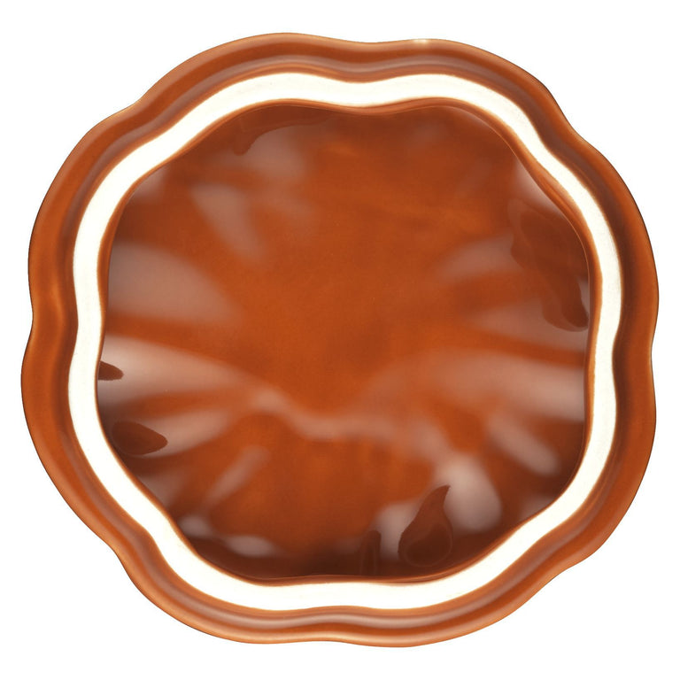 Staub 16oz Petite Pumpkin Dish in Burnt Orange, Cocotte Ceramic Series
