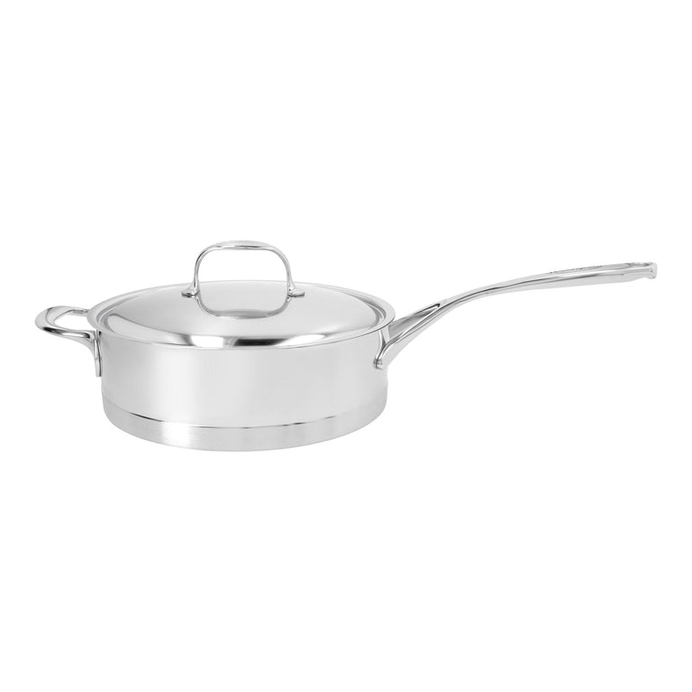 Demeyere 3 Qt. Stainless Steel Sauté Pan with Helper Handle, Atlantis Series