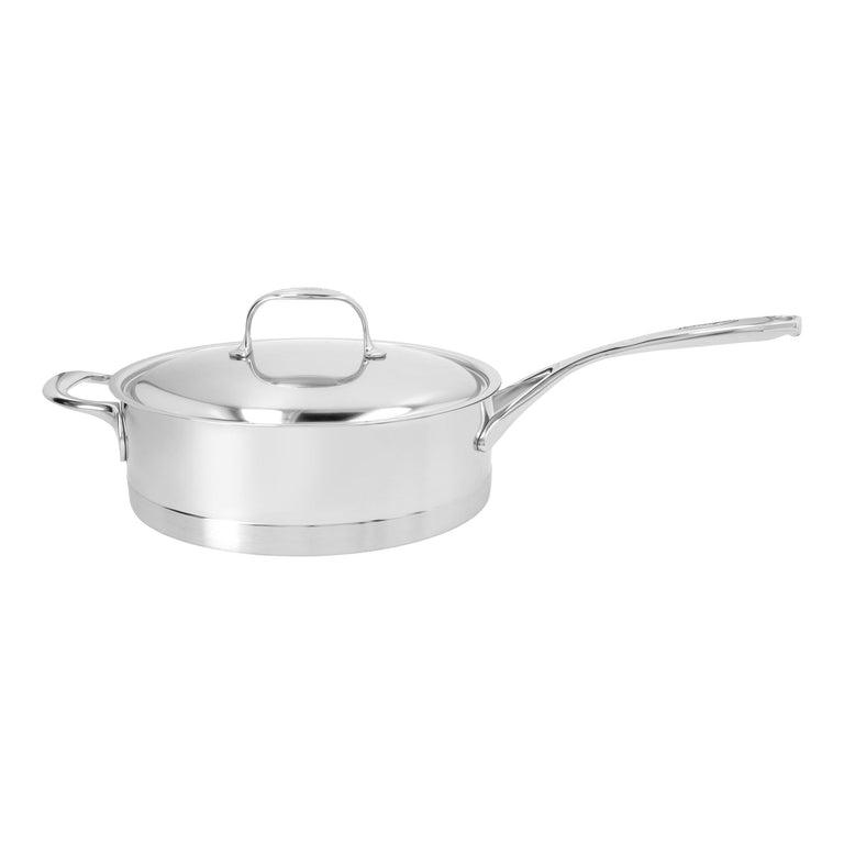 Demeyere 5.1 Qt. Stainless Steel Sauté Pan with Helper Handle, Atlantis Series