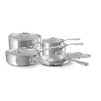 Mauviel 1830 M'URBAN 4 Tri-Ply 10-Piece Cookware Set With Cast Stainless Steel Handles