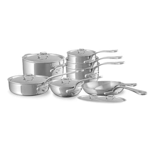 Mauviel 1830 M'URBAN 4 Tri-Ply 14-Piece Cookware Set With Cast Stainless Steel Handles