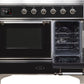 ILVE Majestic II 40" Induction Range with Element Stove and Electric Oven in Glossy Black with Chrome Trim, UMDI10NS3BKC