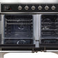ILVE Majestic II 40" Induction Range with Element Stove and Electric Oven in Glossy Black with Chrome Trim, UMDI10NS3BKC
