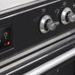 ILVE Majestic II 40" Induction Range with Element Stove and Electric Oven in Glossy Black with Chrome Trim, UMDI10NS3BKC