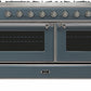 ILVE Majestic II 60" Dual Fuel Propane Gas Range in Blue Grey with Chrome Trim, UM15FDNS3BGCLP