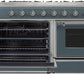 ILVE Majestic II 60" Dual Fuel Propane Gas Range in Blue Grey with Chrome Trim, UM15FDNS3BGCLP