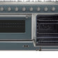 ILVE Majestic II 60" Dual Fuel Propane Gas Range in Blue Grey with Chrome Trim, UM15FDNS3BGCLP