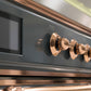 ILVE Majestic II 40" Dual Fuel Natural Gas Range in Blue Grey with Copper Trim, UMD10FDNS3BGP