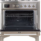 ILVE Majestic II 36" Dual Fuel Natural Gas Range in Stainless Steel with Chrome Trim, UM09FDNS3SSC