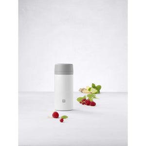 ZWILLING Thermo Tea & Fruit Infuser Bottle 14.2 oz. 420ml - Silver-White