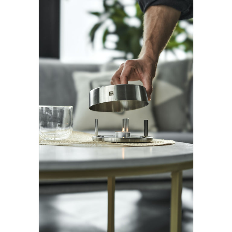 ZWILLING 27oz Glass Teapot with Stainless Steel Stand, Sorrento Double Wall Glassware Series