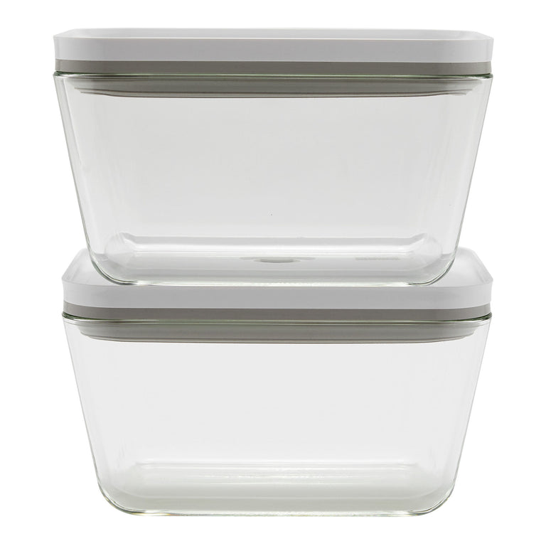 ZWILLING 2pc Large Glass Vacuum Container Set, Fresh & Save Series