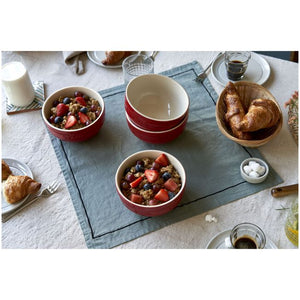 Staub Stoneware 2-pc Large Universal Bowl Set (6.5-inch/1.25-qt) - Cherry
