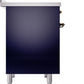 ILVE Nostalgie II 40" Induction Range with Element Stove and Electric Oven in Blue with Bronze Trim, UPDI406NMPMBB