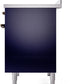 ILVE Nostalgie II 40" Induction Range with Element Stove and Electric Oven in Blue with Bronze Trim, UPDI406NMPMBB