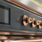 ILVE Majestic II 36" Dual Fuel Propane Gas Range in Blue Grey with Copper Trim, UM09FDNS3BGPLP
