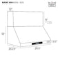 Kucht Professional 30" Wall Mount Range Hood 900 CFM in Stainless Steel, KRH3021A