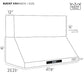 Kucht Professional 48" Wall Mount Range Hood 1,200 CFM in Stainless Steel, KRH4821A