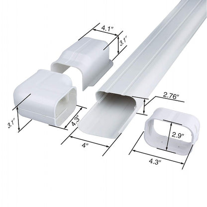 BHI 5" W x 41" H Line Set Cover for BHI Mini Split Systems, BHI-PARTS-LINESET
